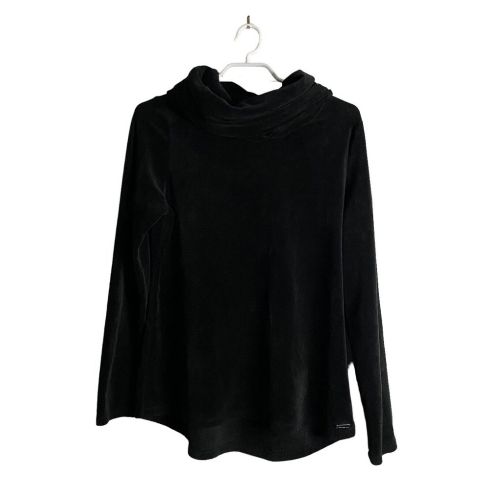 Marc New York Performance Women's Black Velvet Cowl Neck Sweater